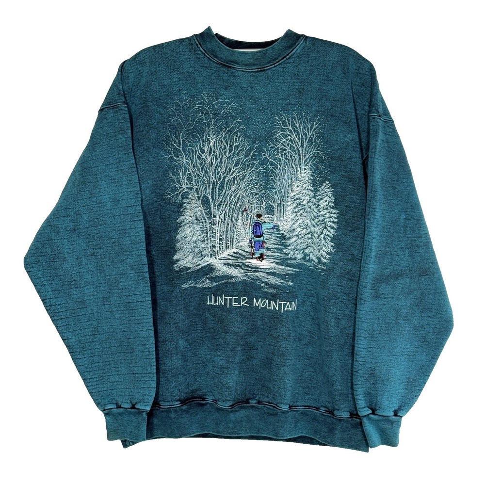Vintage Hunter Mountain Sweatshirt Dallas Alice USA Made XL Winter 90s Crewneck